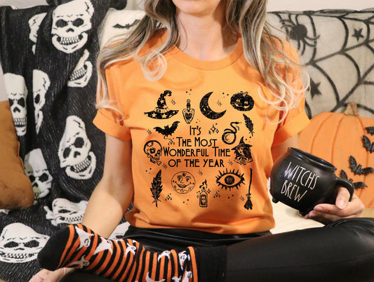 Wholesale Halloween Most Wonderful Graphic Tee - Kelly