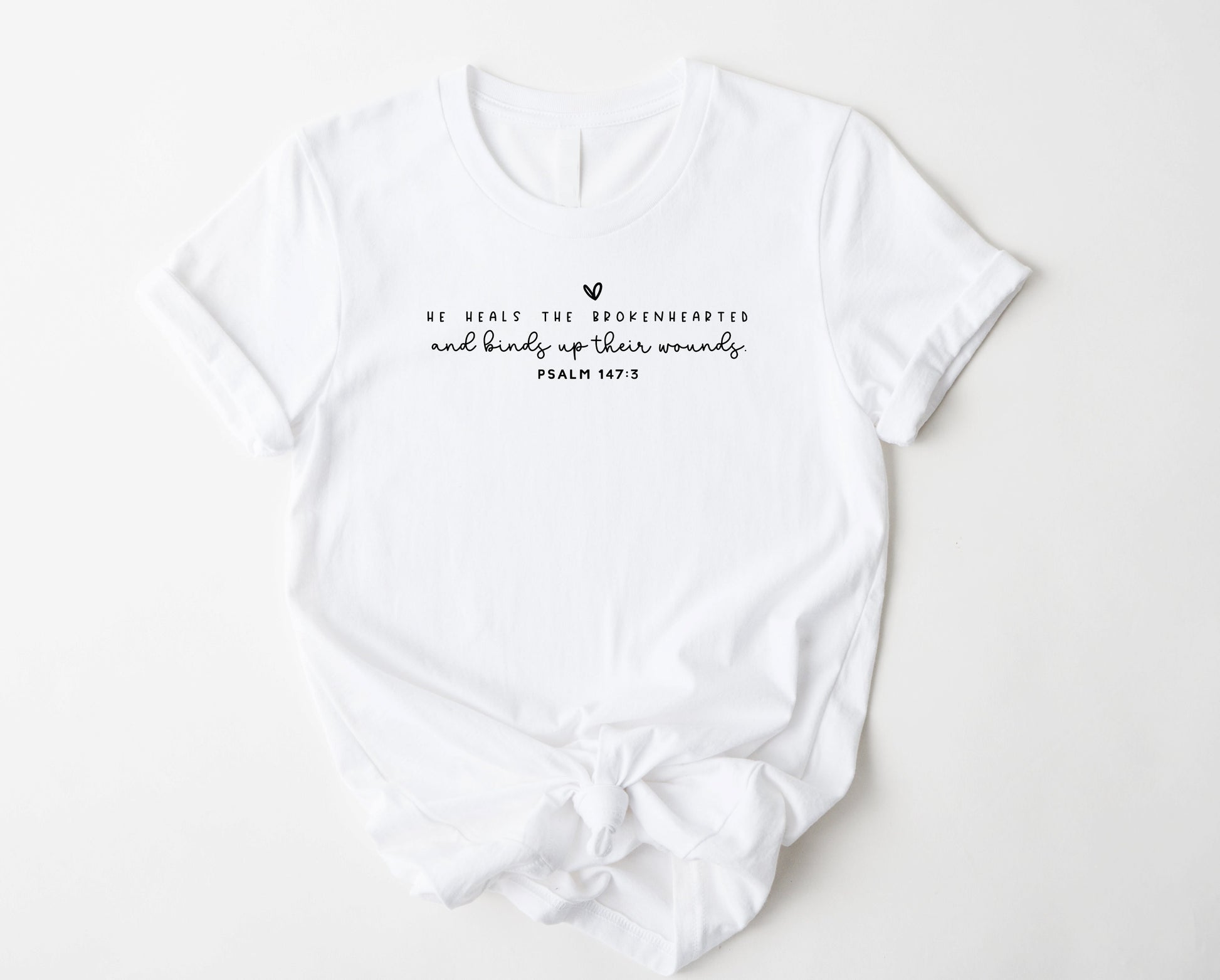 Wholesale He Heals the Brokenhearted Graphic Tee - Mauve