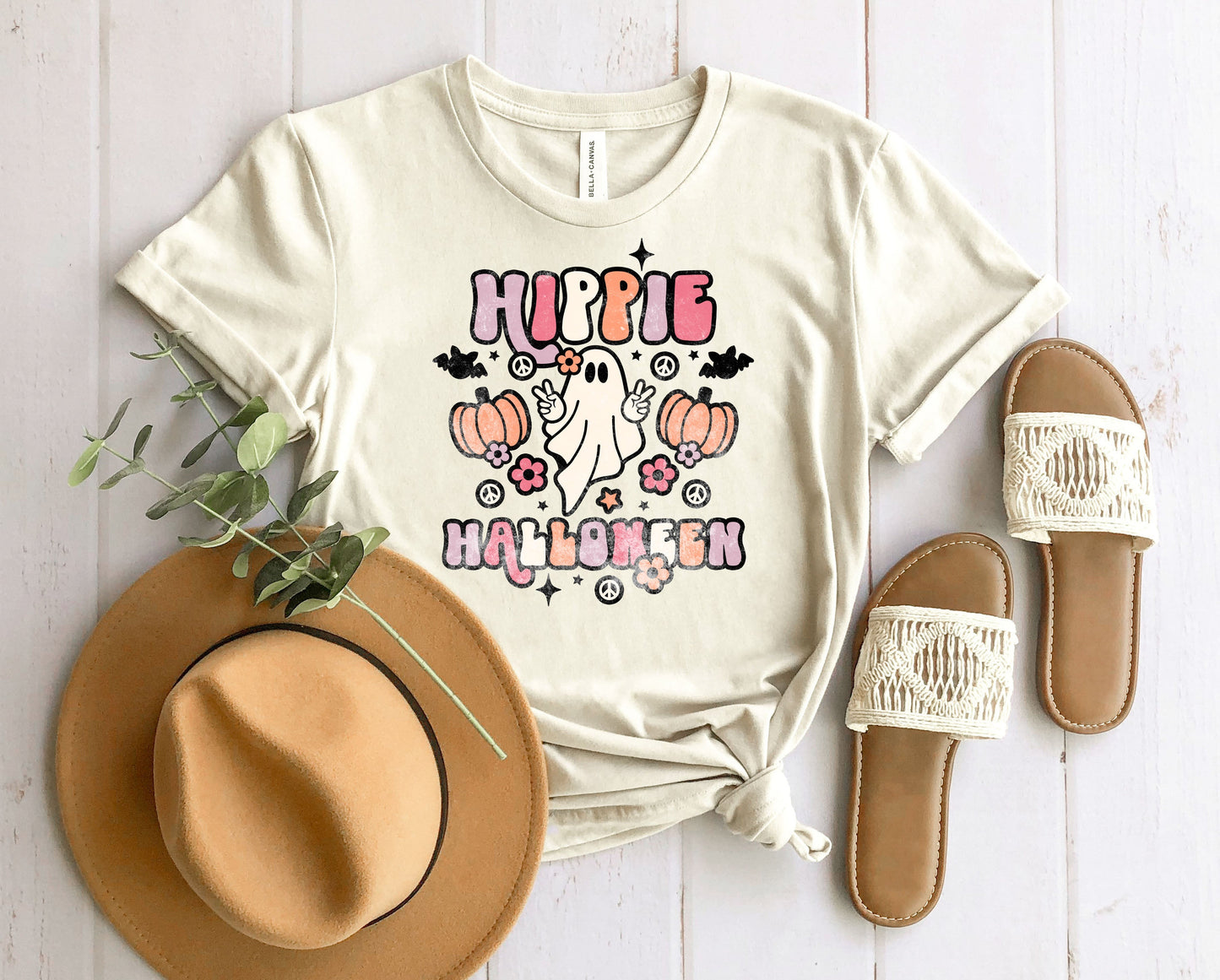 Wholesale Hippie Halloween Graphic Tee - Green