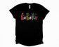 Wholesale Snowy Ho Ho HO Graphic Tee - Navy