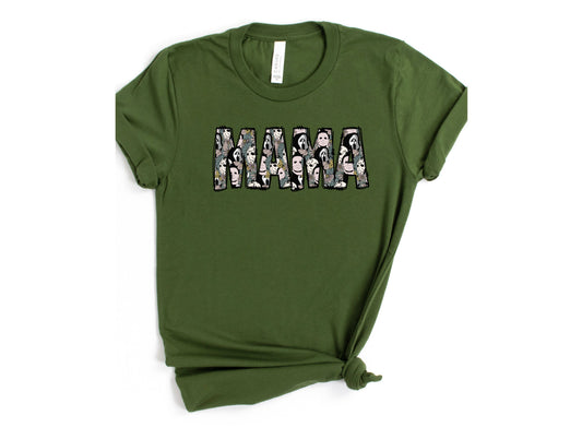 Wholesale Horror Mama Graphic Tee - Olive