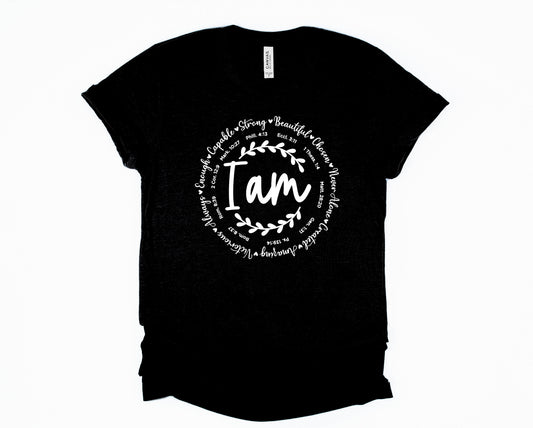 Wholesale I Am Graphic Tee - Black