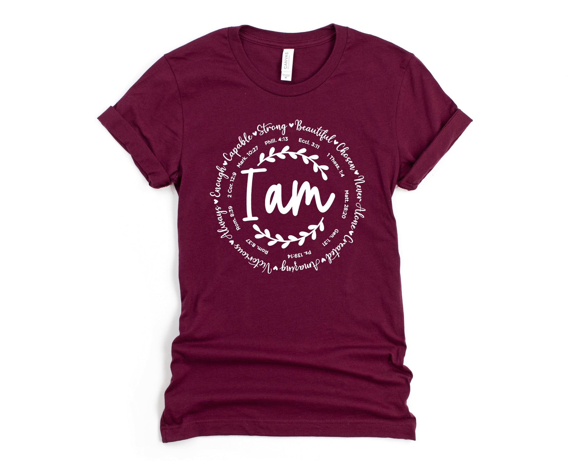 Wholesale I Am Graphic Tee - Maroon