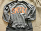 Wholesale Spooky Varsity INSIDE OUT SWEATSHIRT - Charcoal Sweatshirt