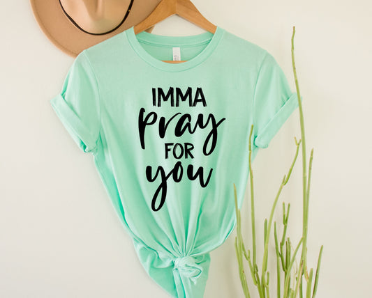 Wholesale Imma Pray for You Graphic Tee - Black Tee