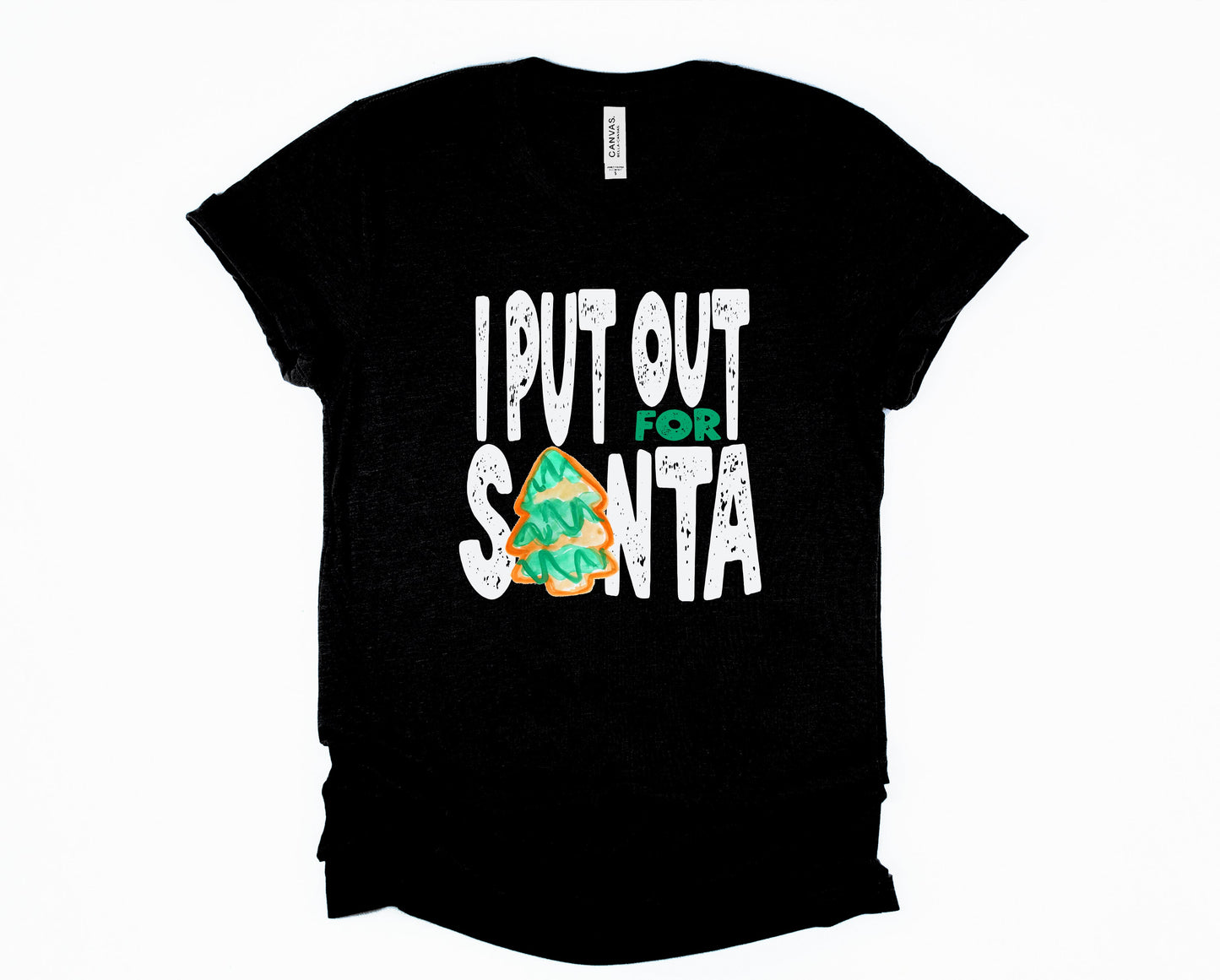 Wholesale I Put Out For Santa Graphic Tee - Black