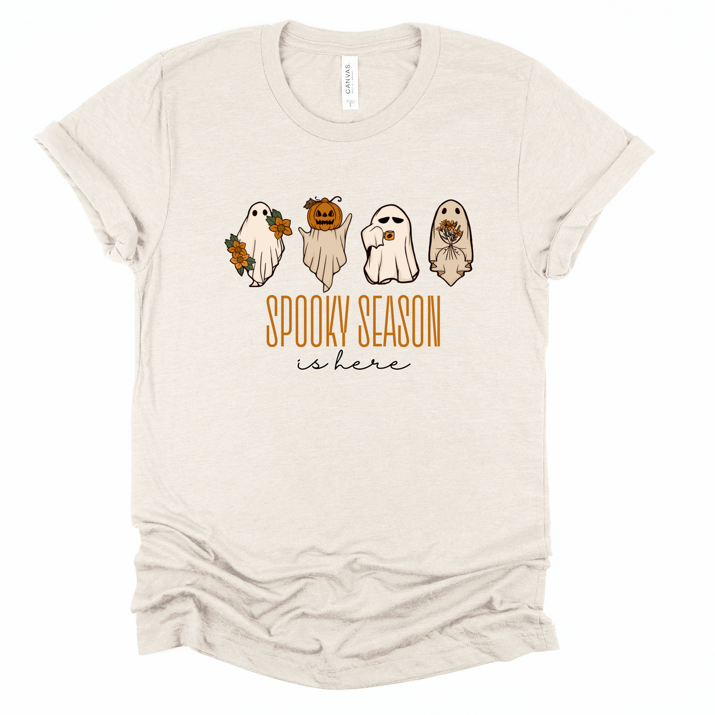 Wholesale Spooky Season is here Graphic Tee - Sand Tee
