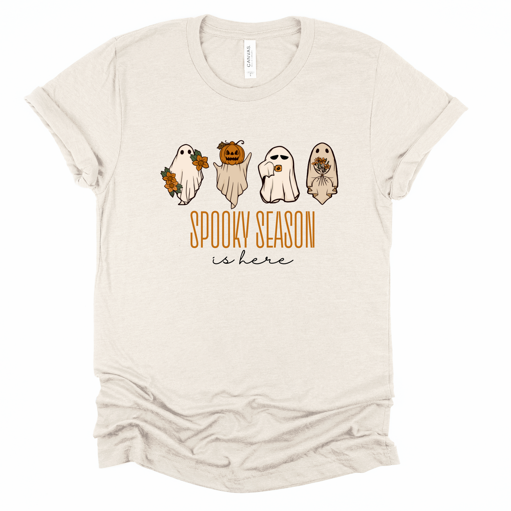 Wholesale Spooky Season is here Graphic Tee - Sand Tee