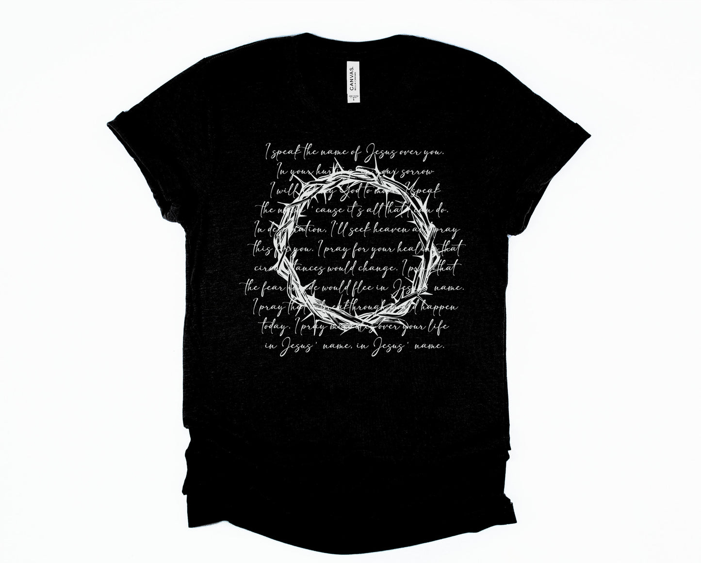 Wholesale I Speak the Name of Jesus Graphic Tee - Mauve