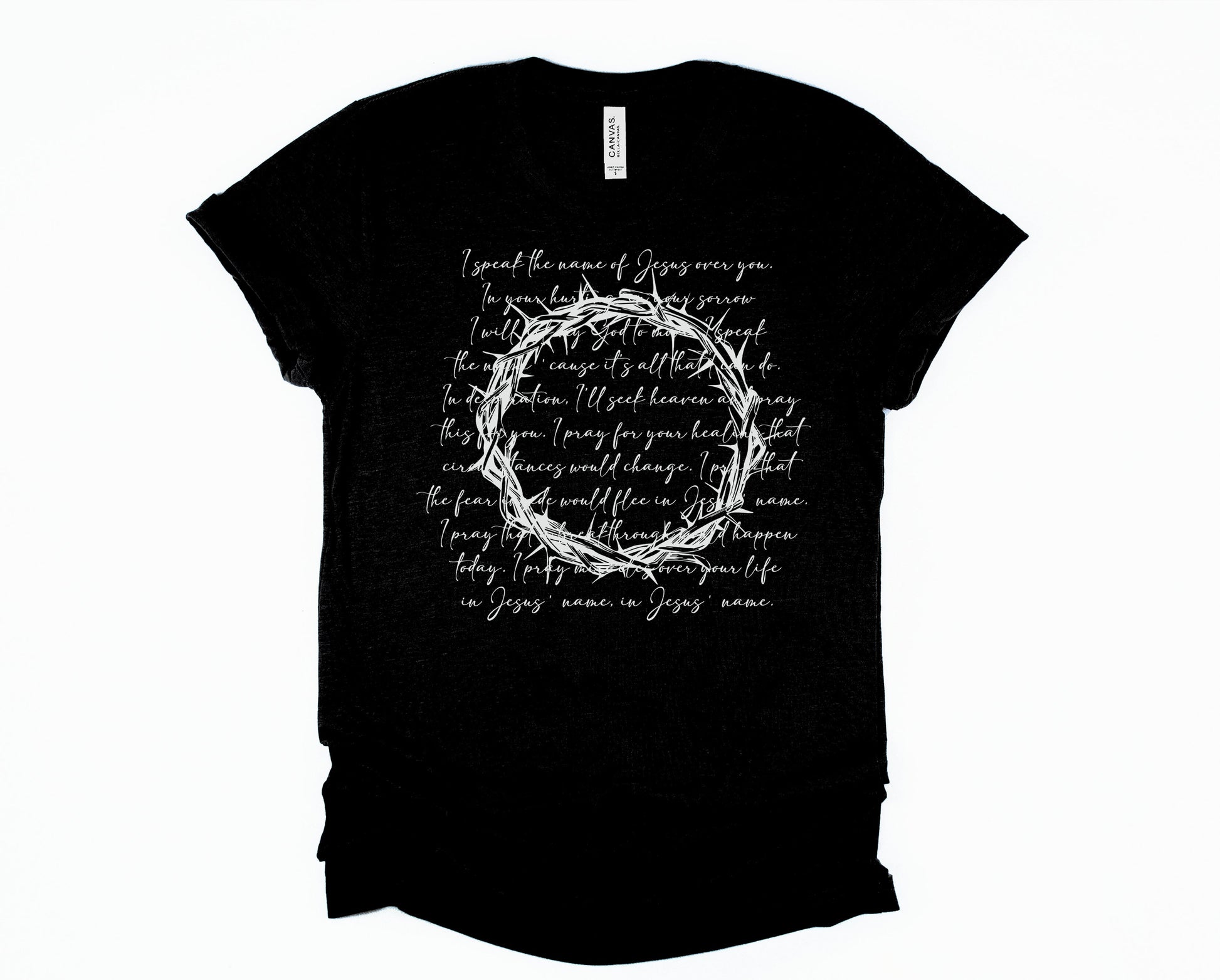 Wholesale I Speak the Name of Jesus Graphic Tee - Mauve