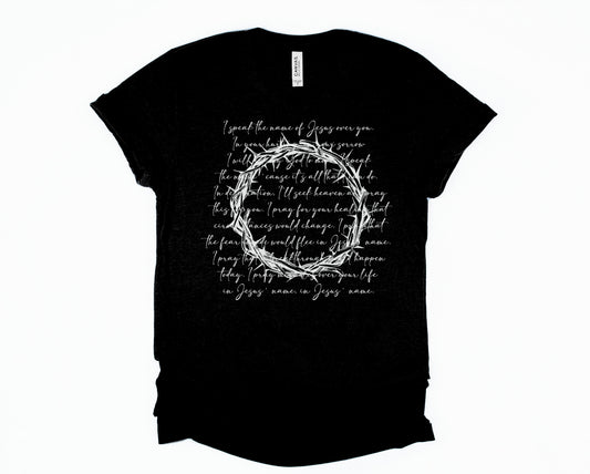 Wholesale I Speak the Name of Jesus Graphic Tee - Mauve