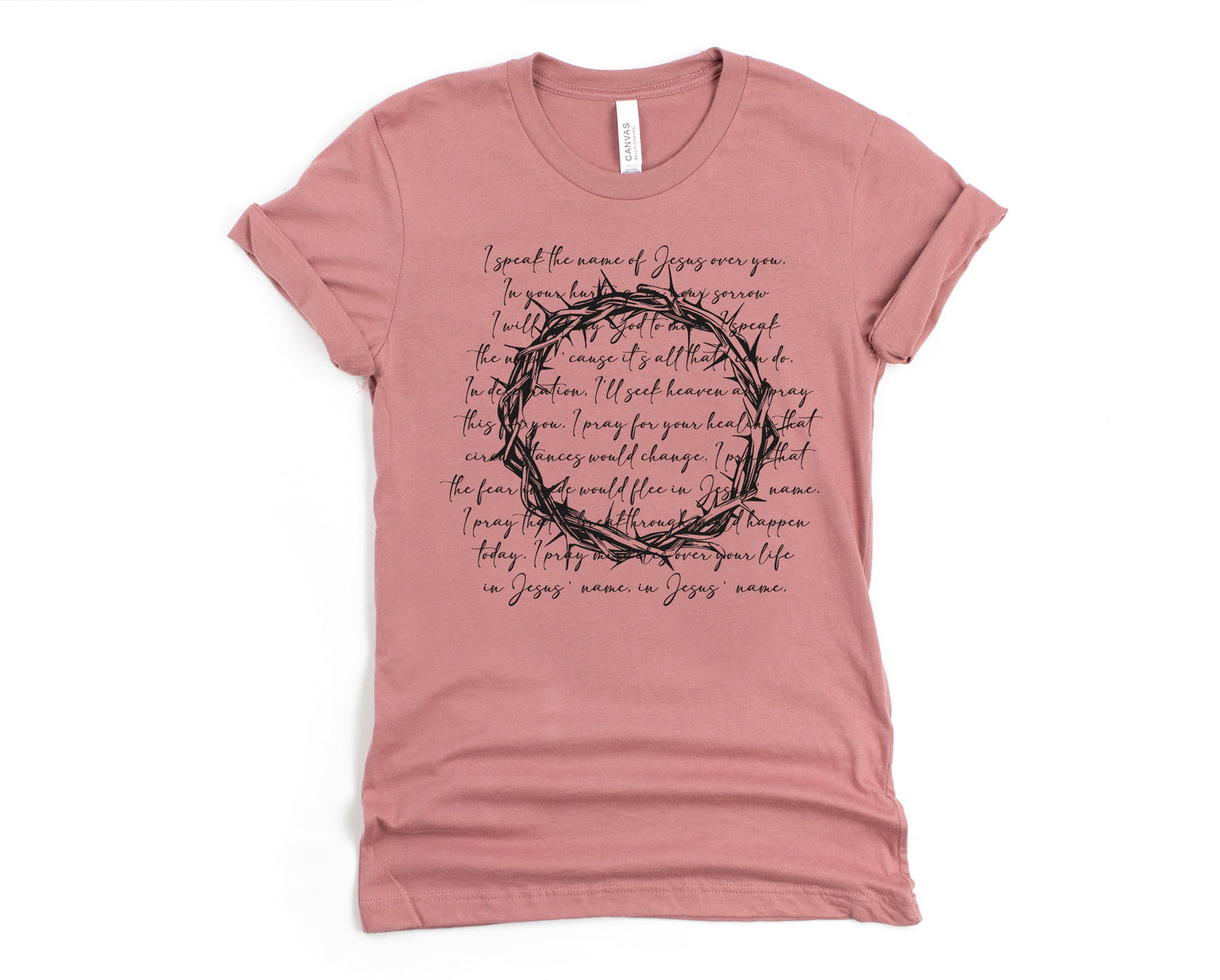 Wholesale I Speak the Name of Jesus Graphic Tee - Black