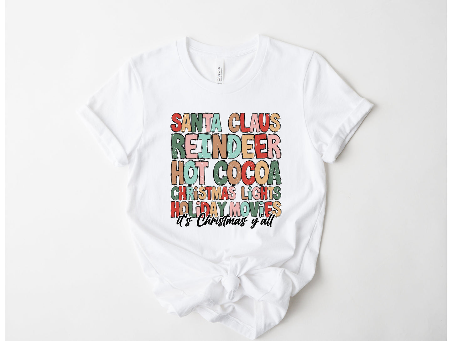 Wholesale It's Christmas Y'all Graphic Tee - Grey Tee