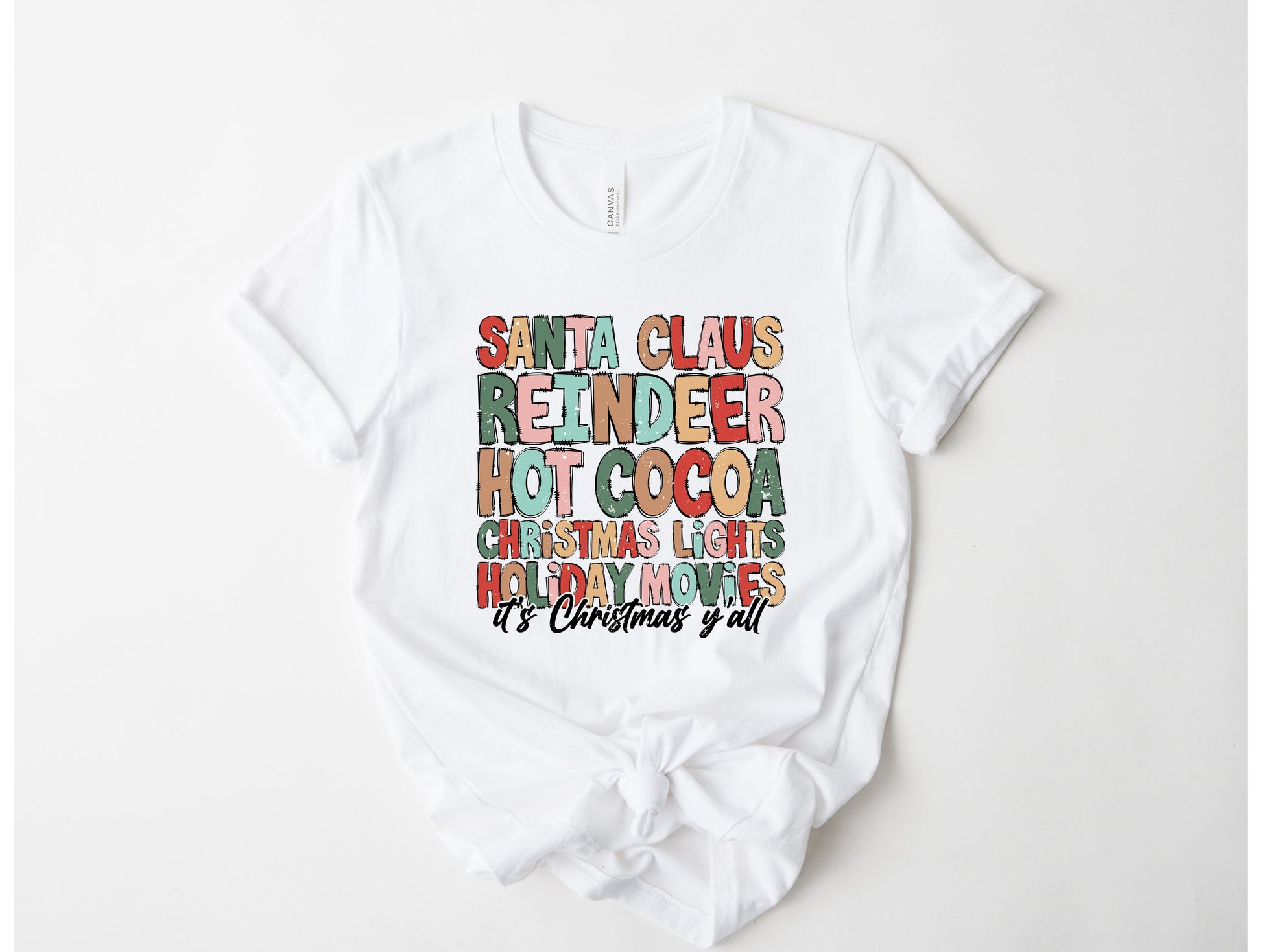 Wholesale It's Christmas Y'all Graphic Tee - Grey Tee