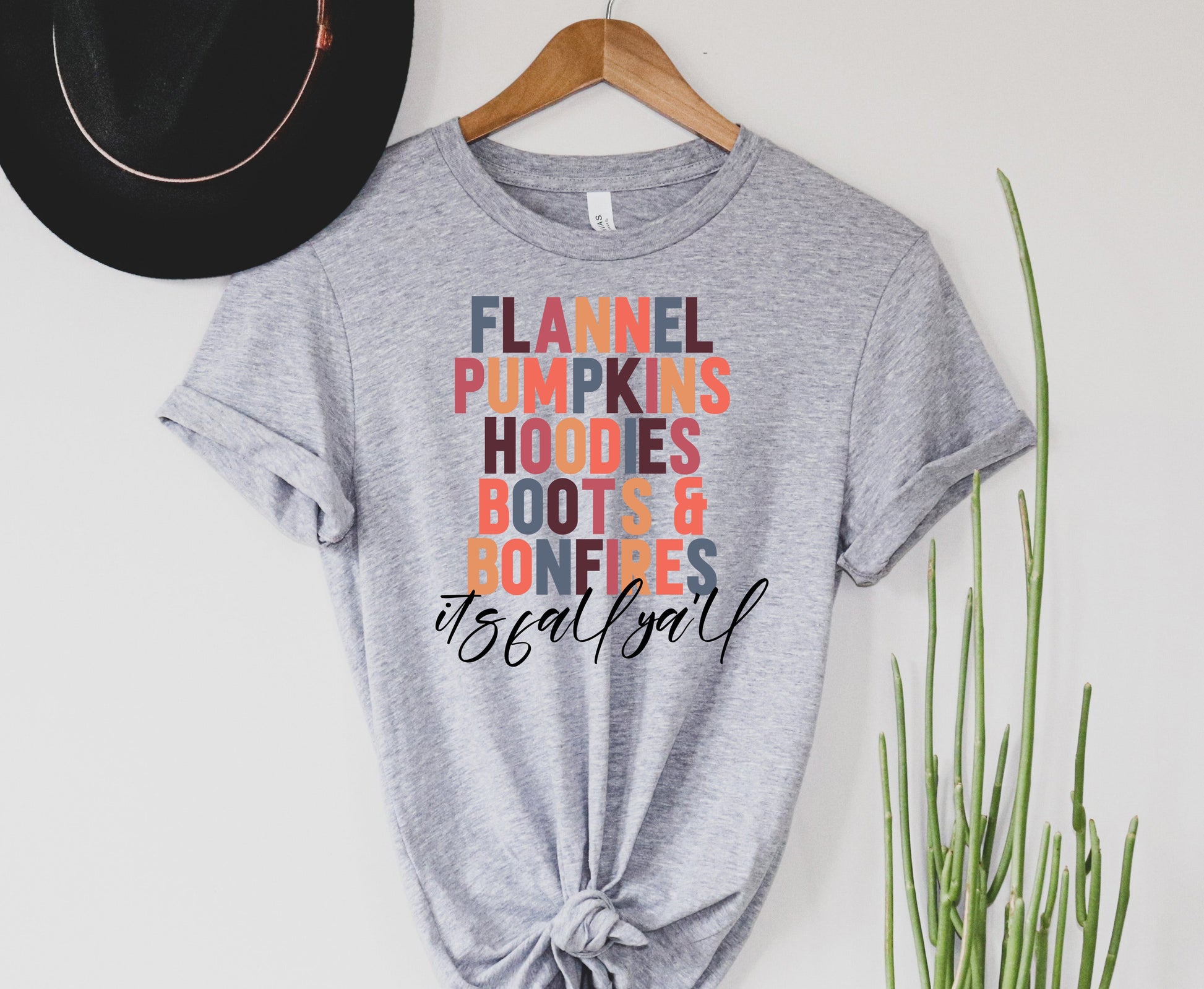 Wholesale It's Fall Ya'll Graphic Tee - Mint