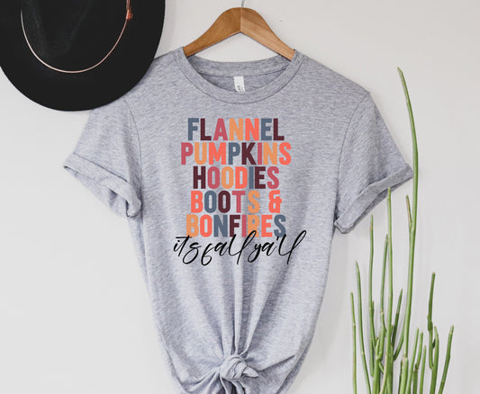 Wholesale It's Fall Ya'll Graphic Tee - Mint