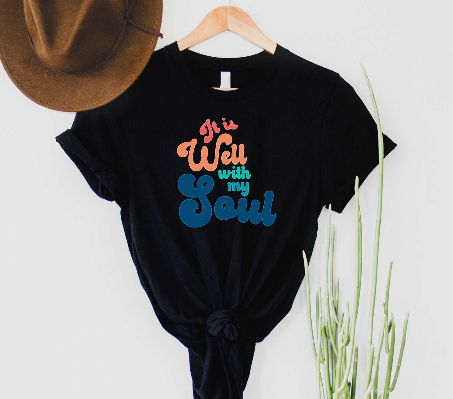 Wholesale It is well Graphic Tee - Black