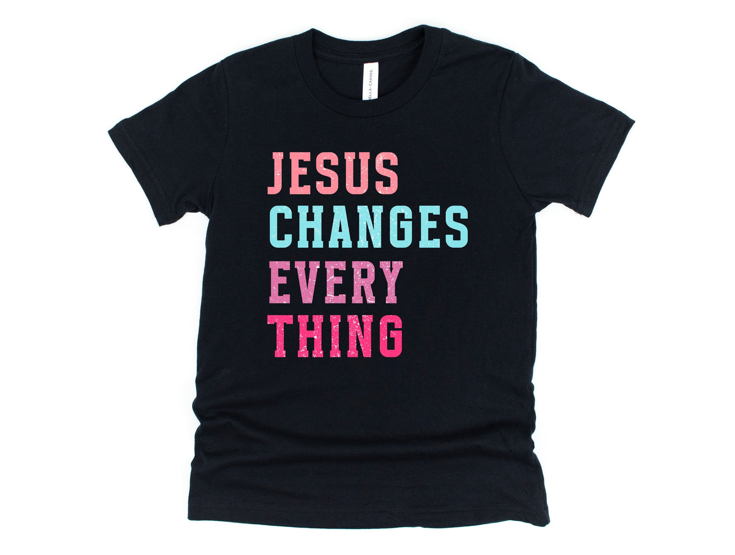Wholesale Jesus Changes Everything Graphic Tee - Black Tee