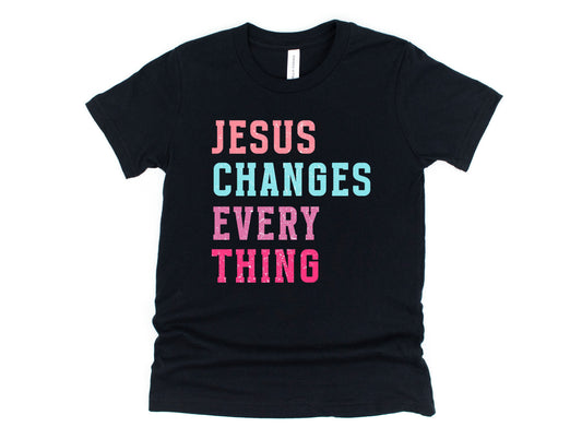 Wholesale Jesus Changes Everything Graphic Tee - Black Tee