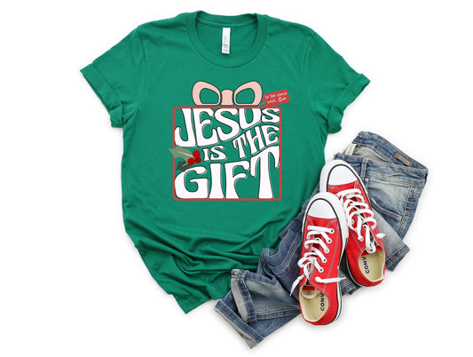 Wholesale Jesus is the Gift Graphic Tee - Green Tee