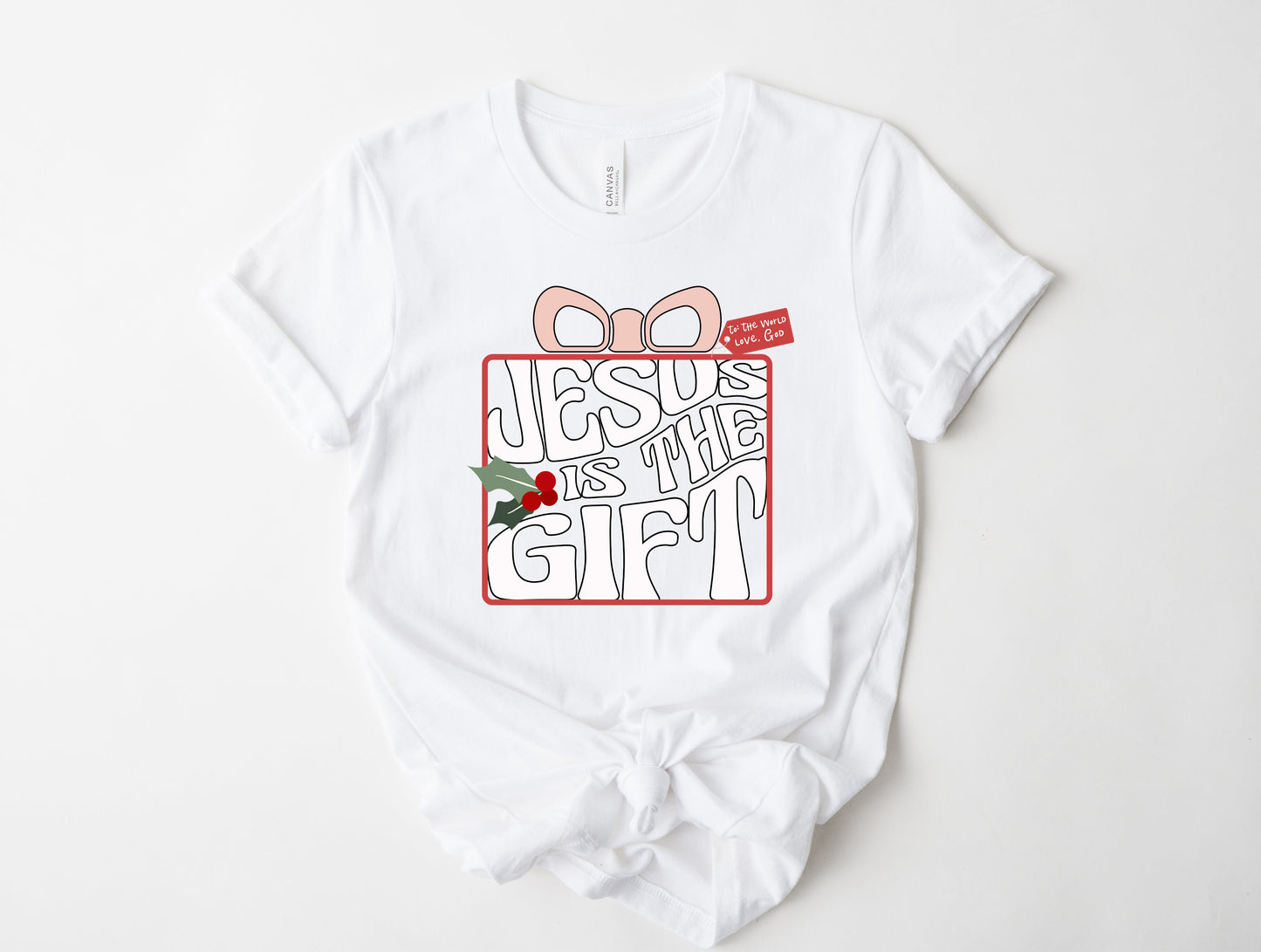 Wholesale Jesus is the Gift Graphic Tee - Tan Tee