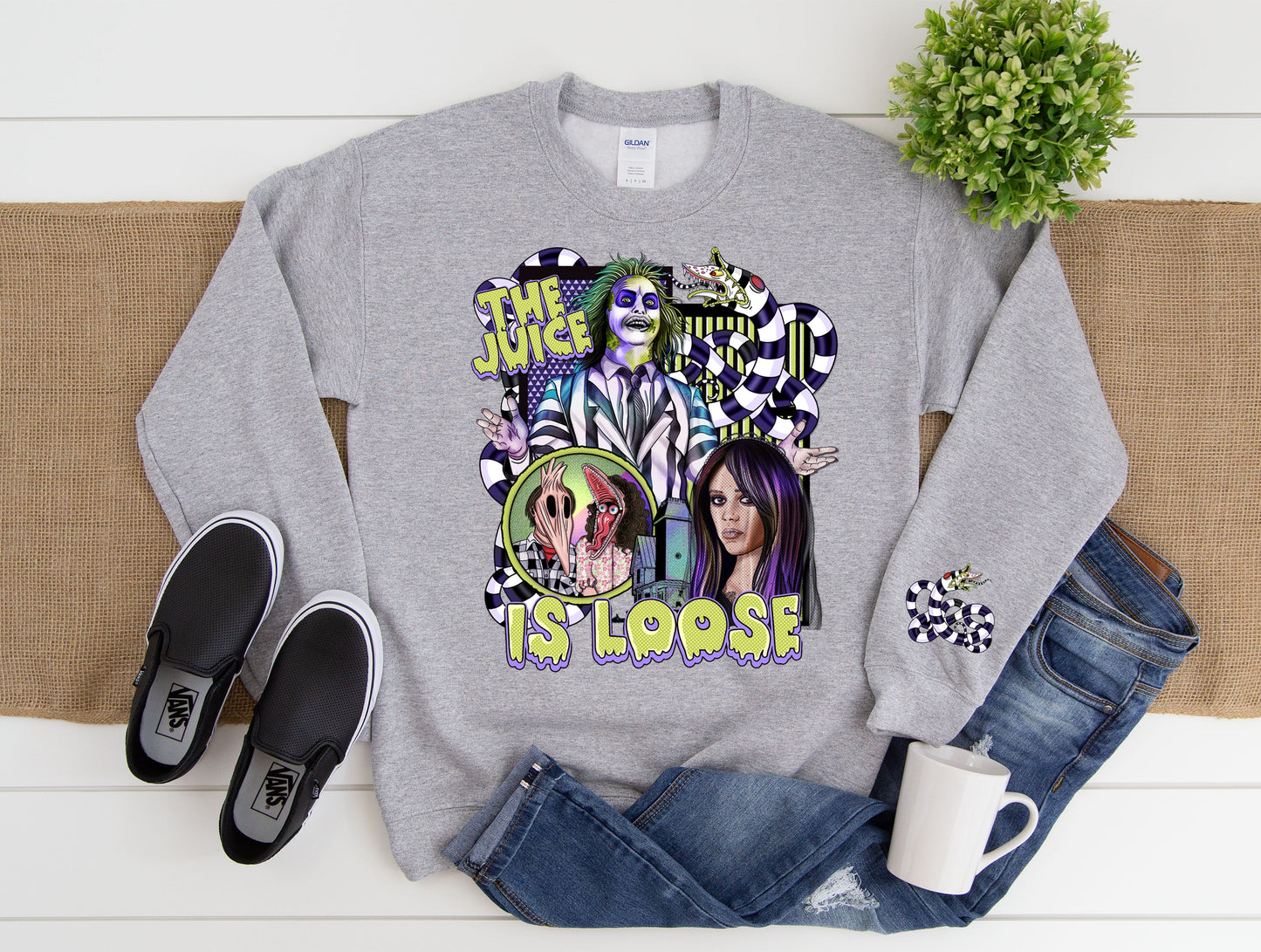 Wholesale The Juice is Loose Graphic Tee - Aqua Tee