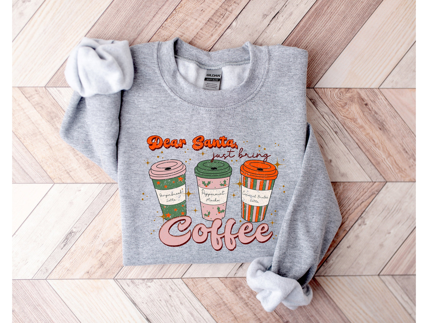 Wholesale Just Bring Coffee Graphic Tee - White Sweatshirt