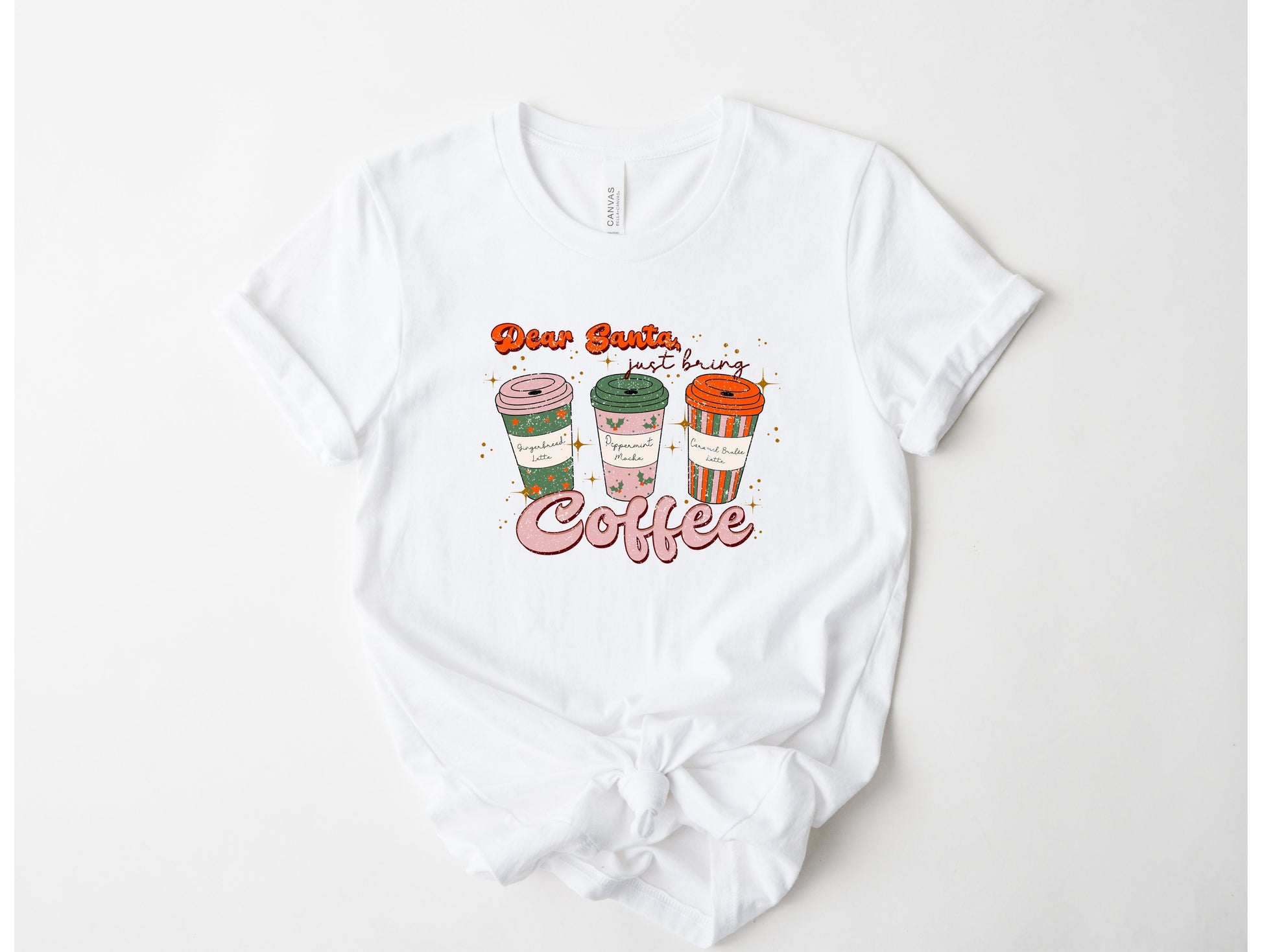 Wholesale Just Bring Coffee Graphic Tee - White Tee