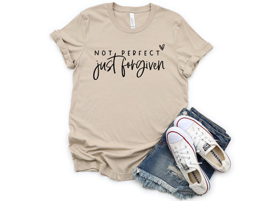 Wholesale Just Forgiven Graphic Tee - Tan