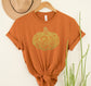 Wholesale Lace Pumpkin Gold Graphic Tee - Black