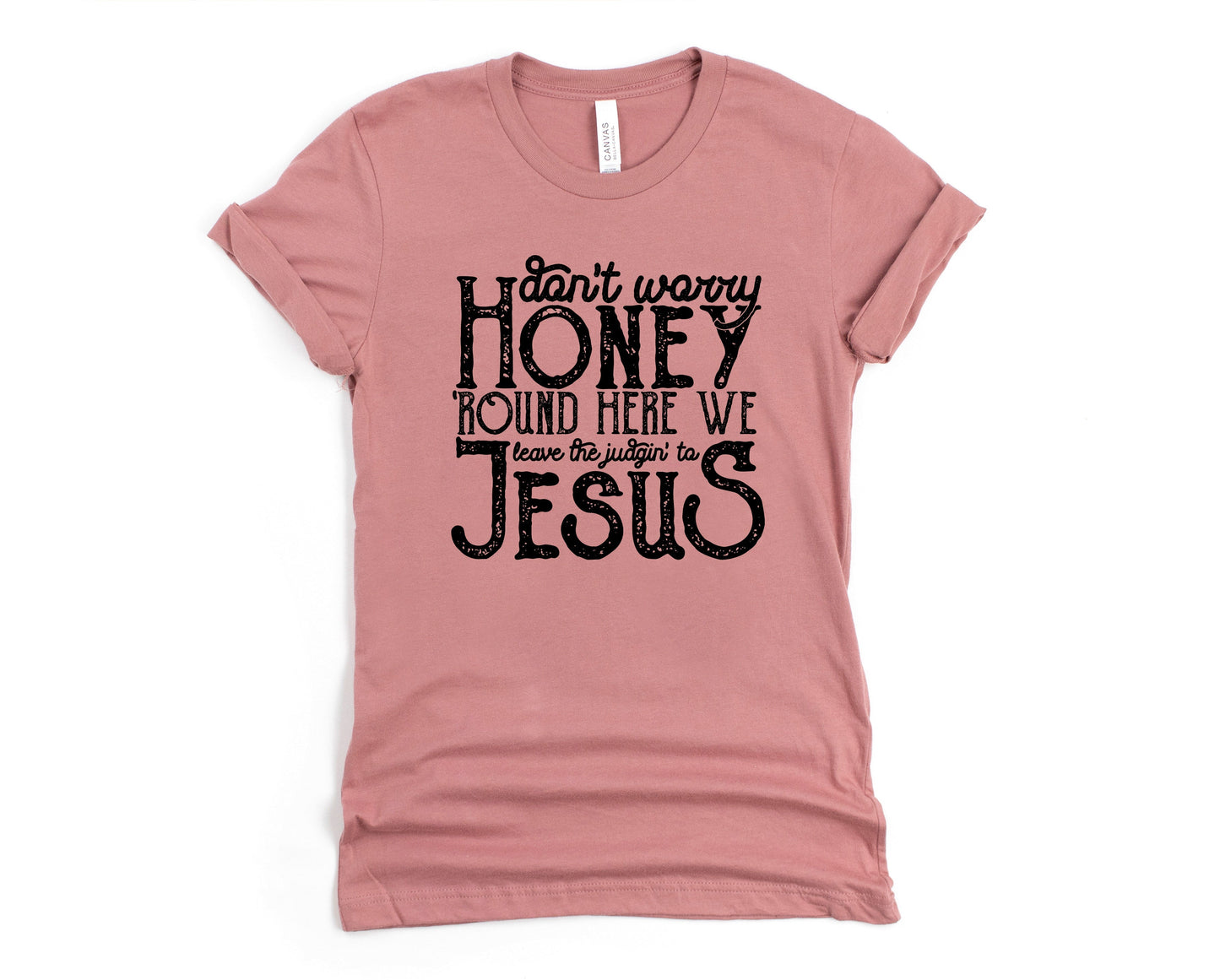 Wholesale Leave the Judgin to Jesus Graphic Tee - Mauve