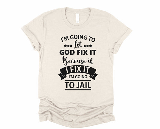 Wholesale Let God Graphic Tee - White