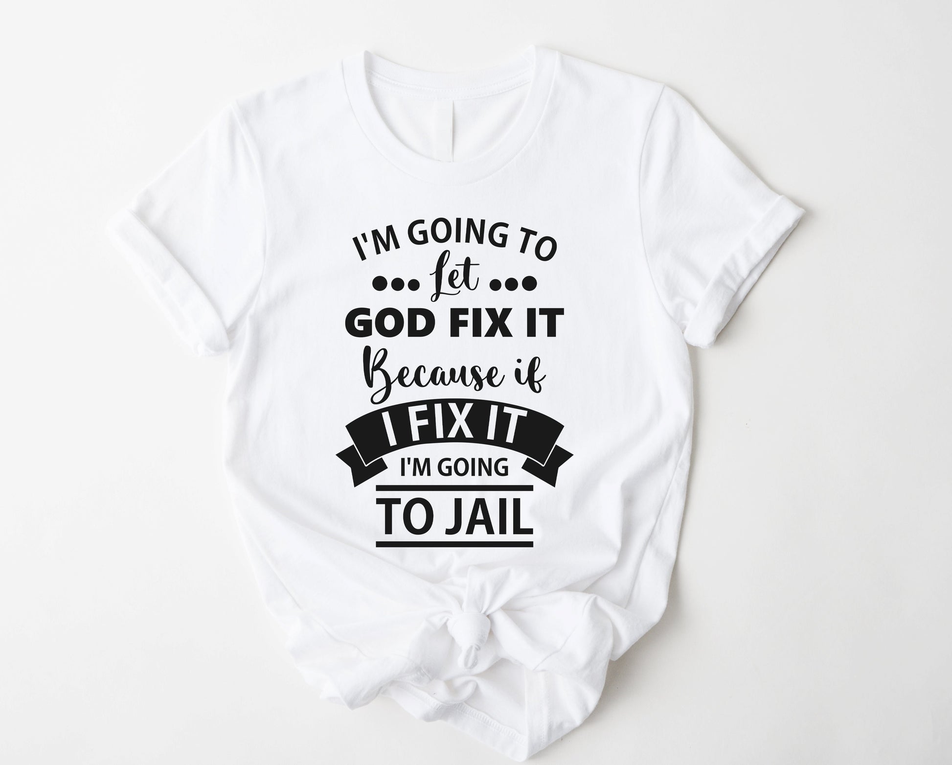 Wholesale Let God Graphic Tee - Grey