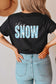 Wholesale Let it Snow Graphic Tee - Black