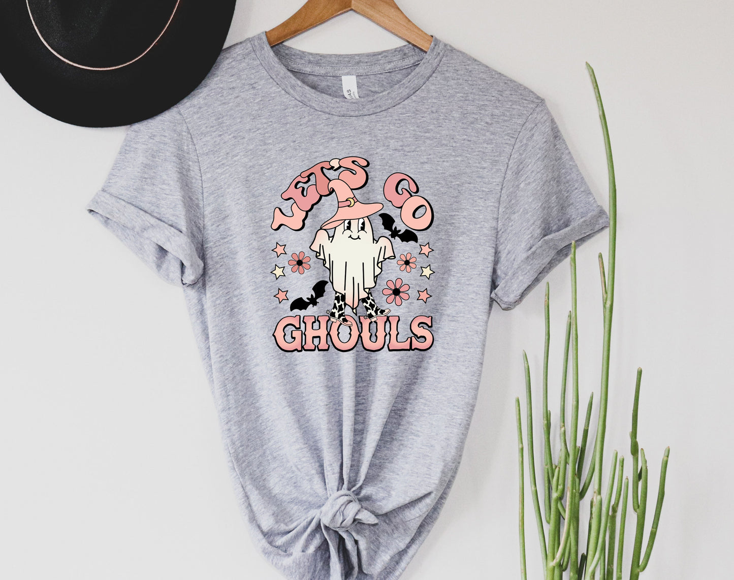 Wholesale Lets Go Ghouls Graphic Tee - Sand