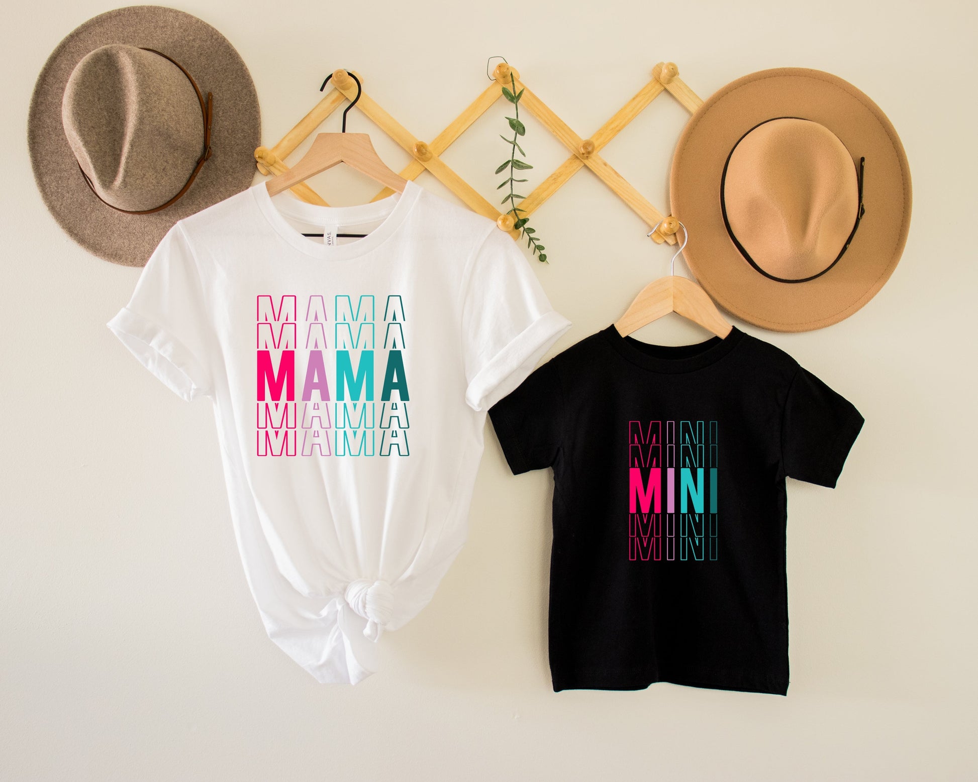 Wholesale Mama & Mini Graphic Tee - Black