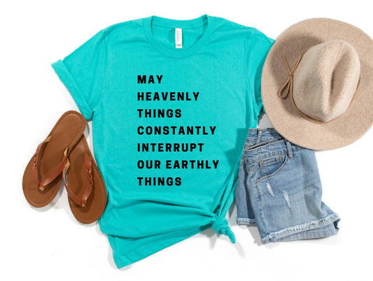 Wholesale May Heavenly Things Graphic Tee - Teal Tee