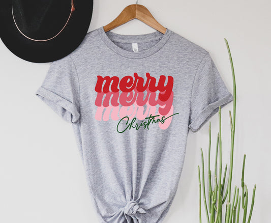 Wholesale Jolly St. Nick Graphic Tee - Heathered Gray