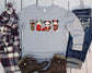 Wholesale Mouse Christmas Coffee Graphic Tee - Heather Grey