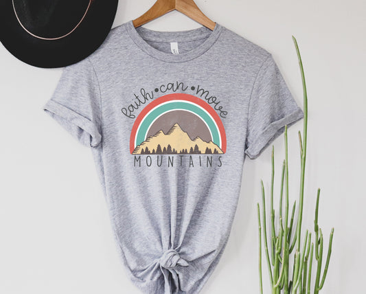 Wholesale Moving Mountains Graphic Tee - Heather Sand