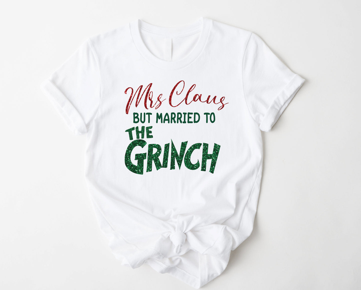 Wholesale Mrs Clause Graphic Tee - White Sweatshirt