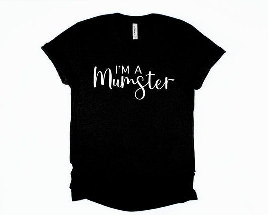 Wholesale I'm a Mumster Graphic Tee - Black