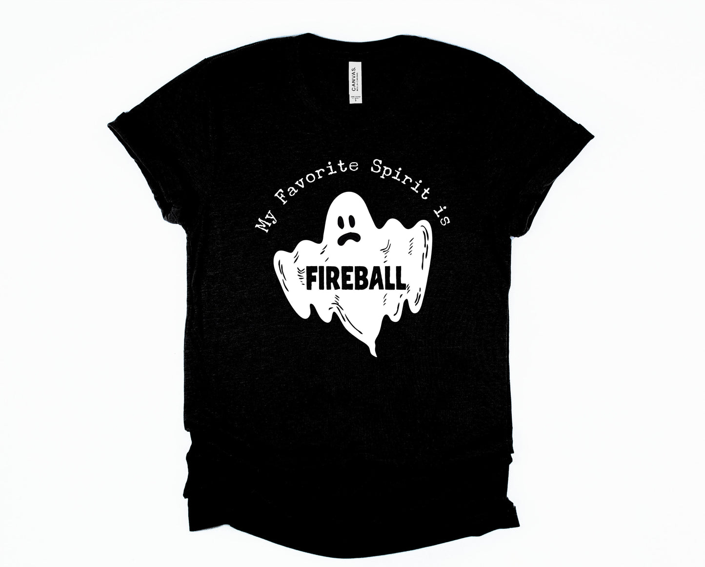 Wholesale My Favorite Spirit is Fireball Graphic Tee - Black Sweatshirt