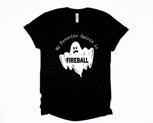 Wholesale My Favorite Spirit is Fireball Graphic Tee - Black Sweatshirt