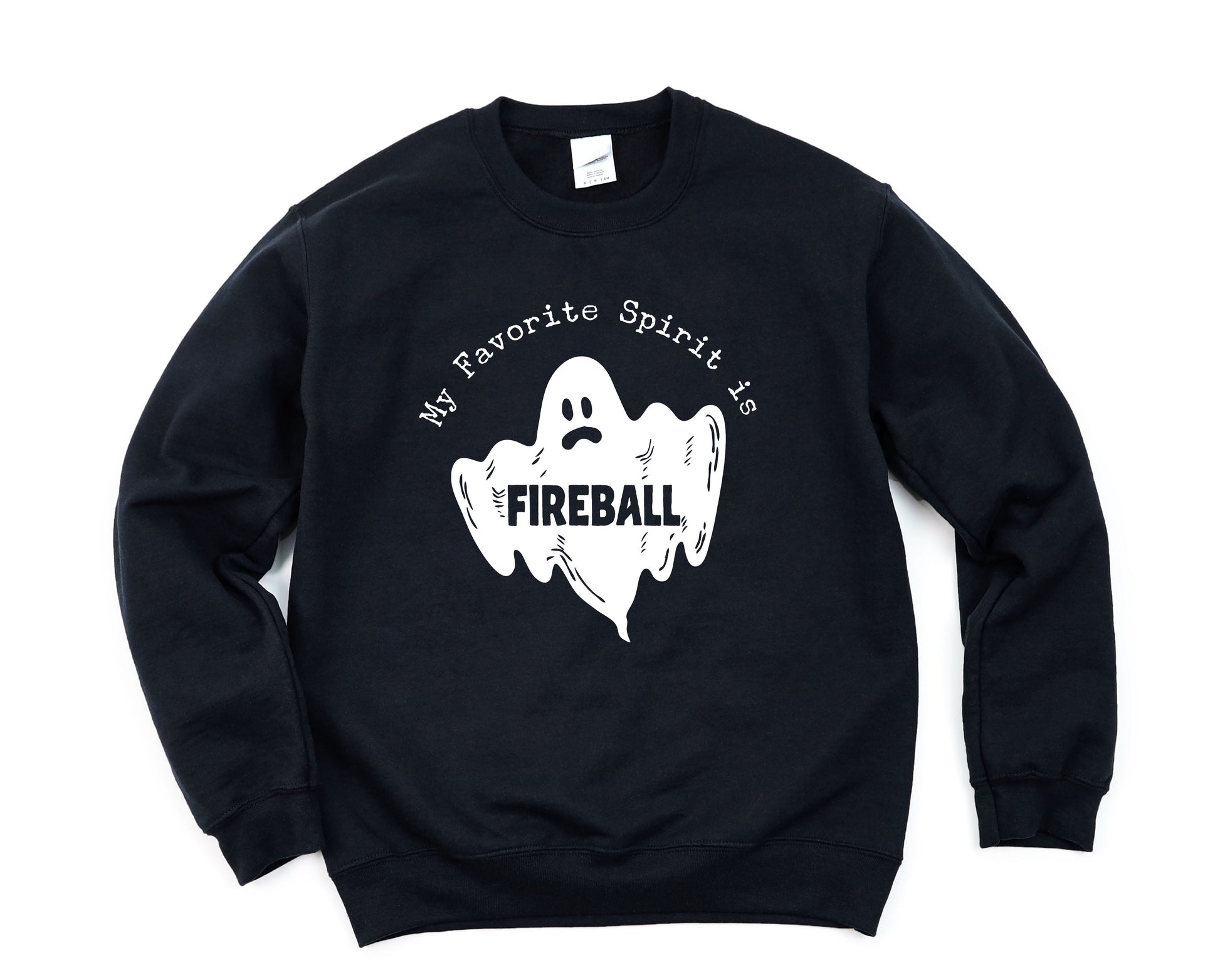 Wholesale My Favorite Spirit is Fireball Graphic Tee - Black