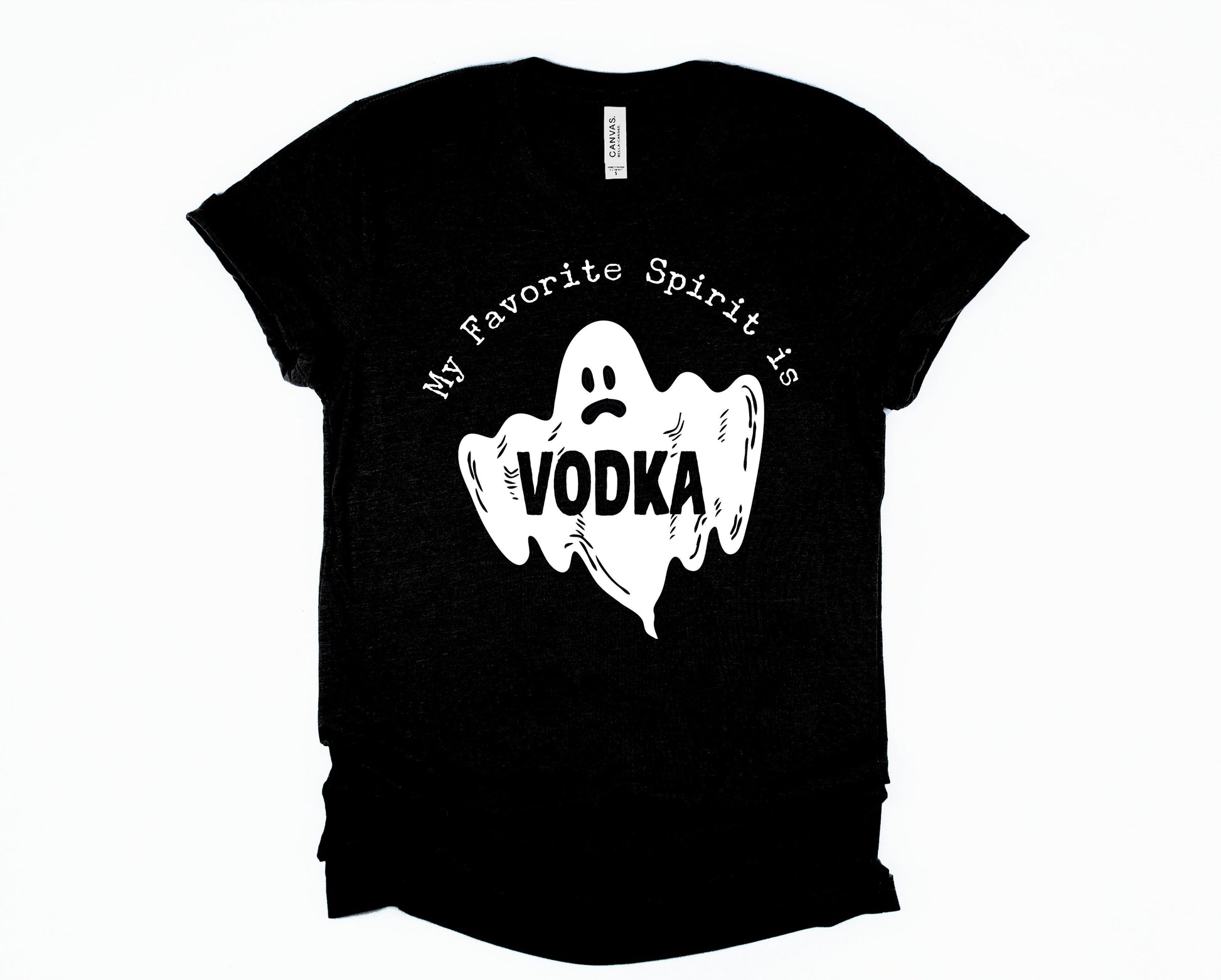 Wholesale My Favorite Spirit is Vodka Graphic Tee - Black Sweatshirt