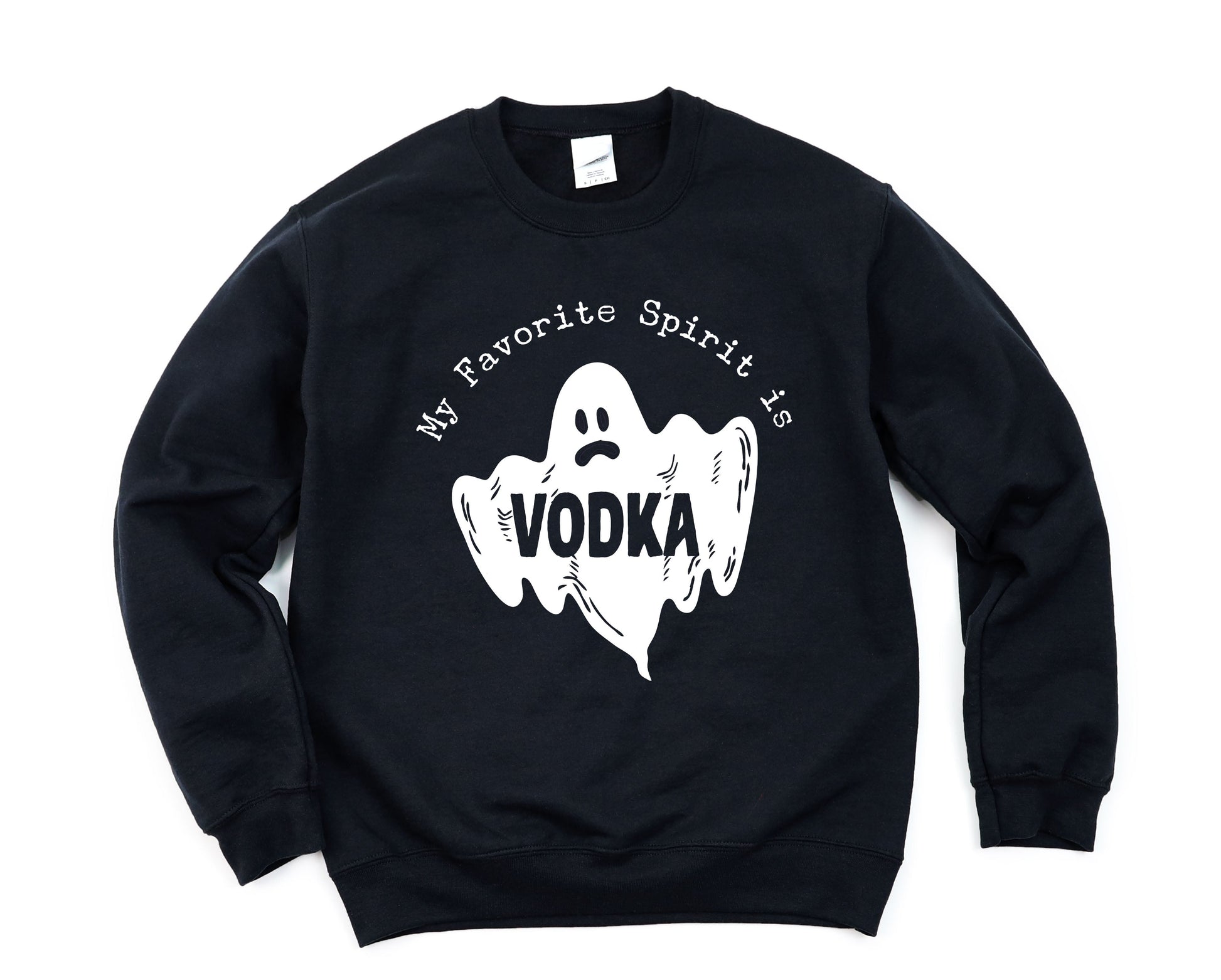 Wholesale My Favorite Spirit is Vodka Graphic Tee - Black