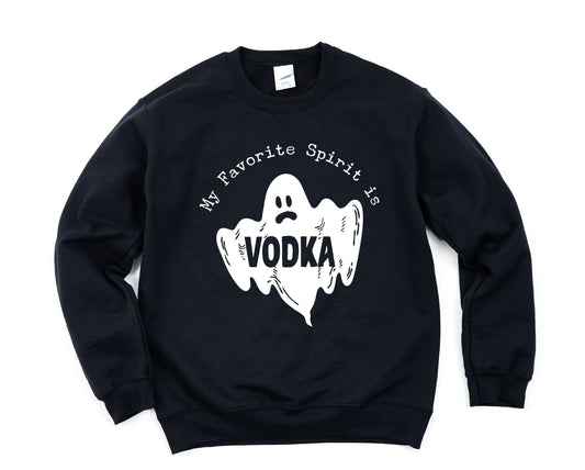Wholesale My Favorite Spirit is Vodka Graphic Tee - Black