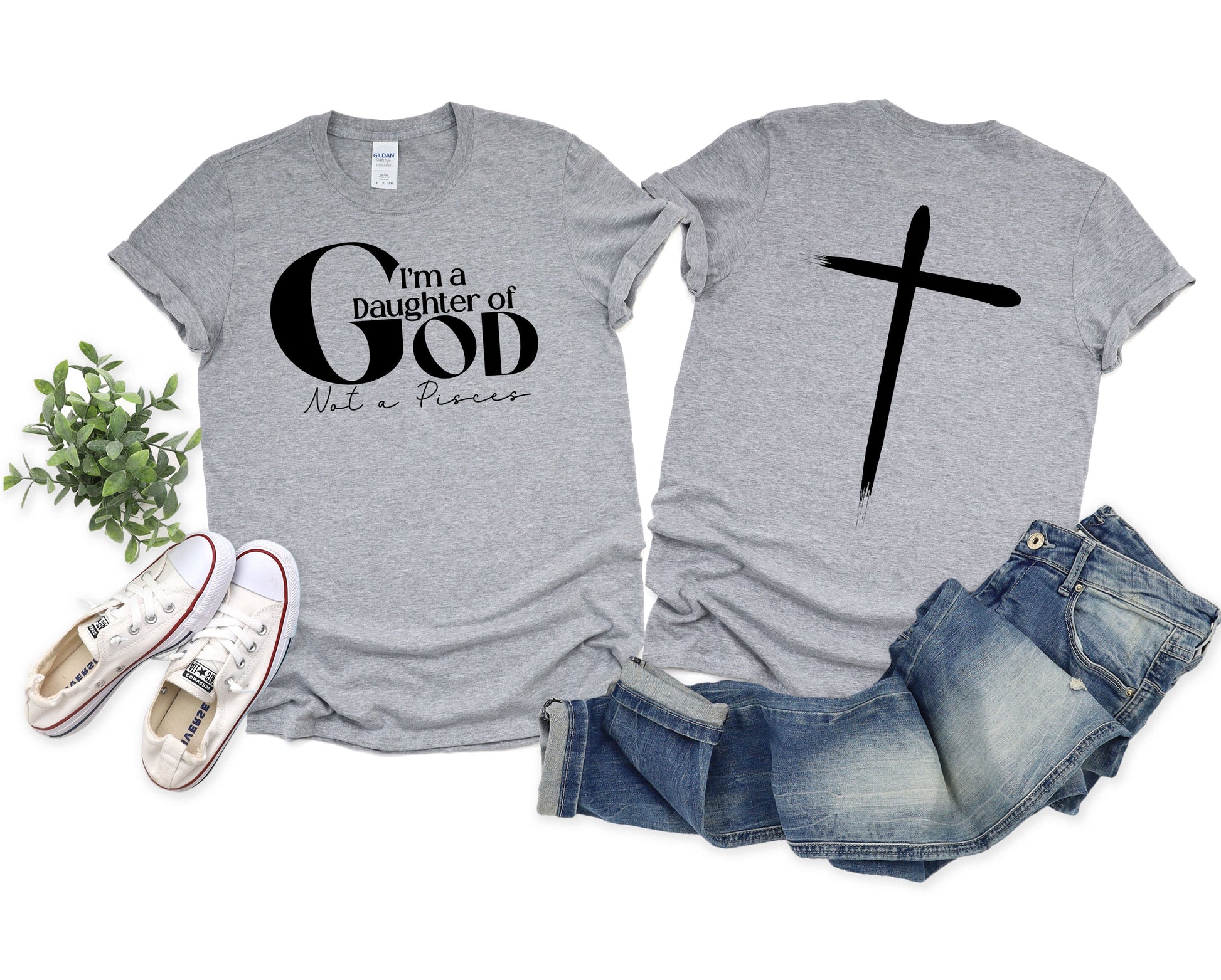 Wholesale Not a Pisces Graphic Tee - Grey Tee
