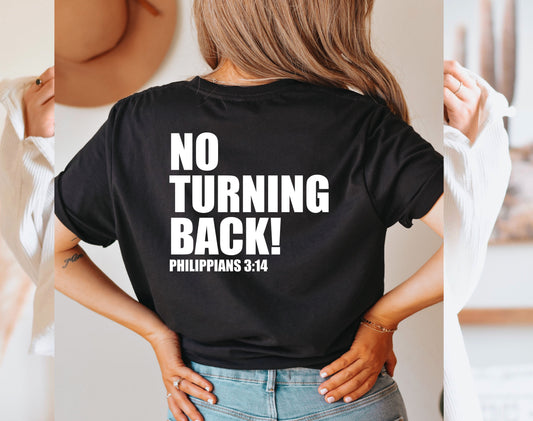 Wholesale No Turning Back Graphic Tee - Black